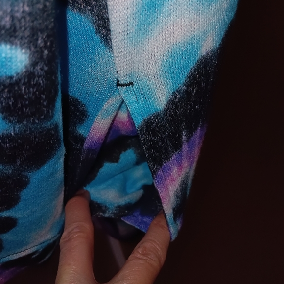 BOGO Sale 🌞 Hurley~Colorful Tie Dye Sweater Dress Tunic With Pockets NWT - Picture 8 of 12